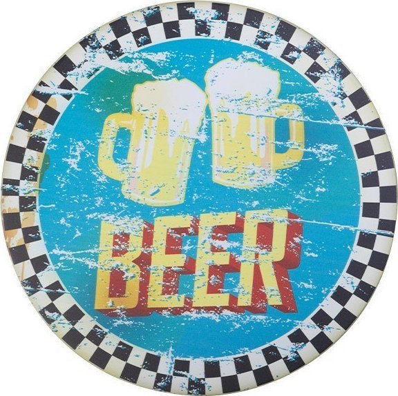 Activeshop TABLICA OZDOBNA OKRĄGŁA PIWO