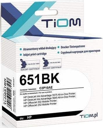 Tusz Tiom Tusz Tiom do HP 651BK | C2P10AE | 22ml | black