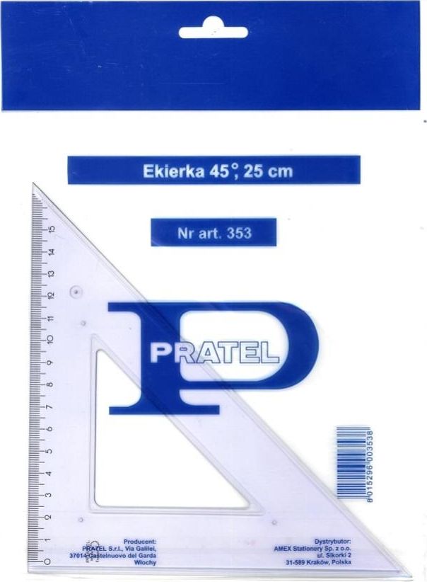 Pratel Ekierka 25cm 45 stopni PRATEL