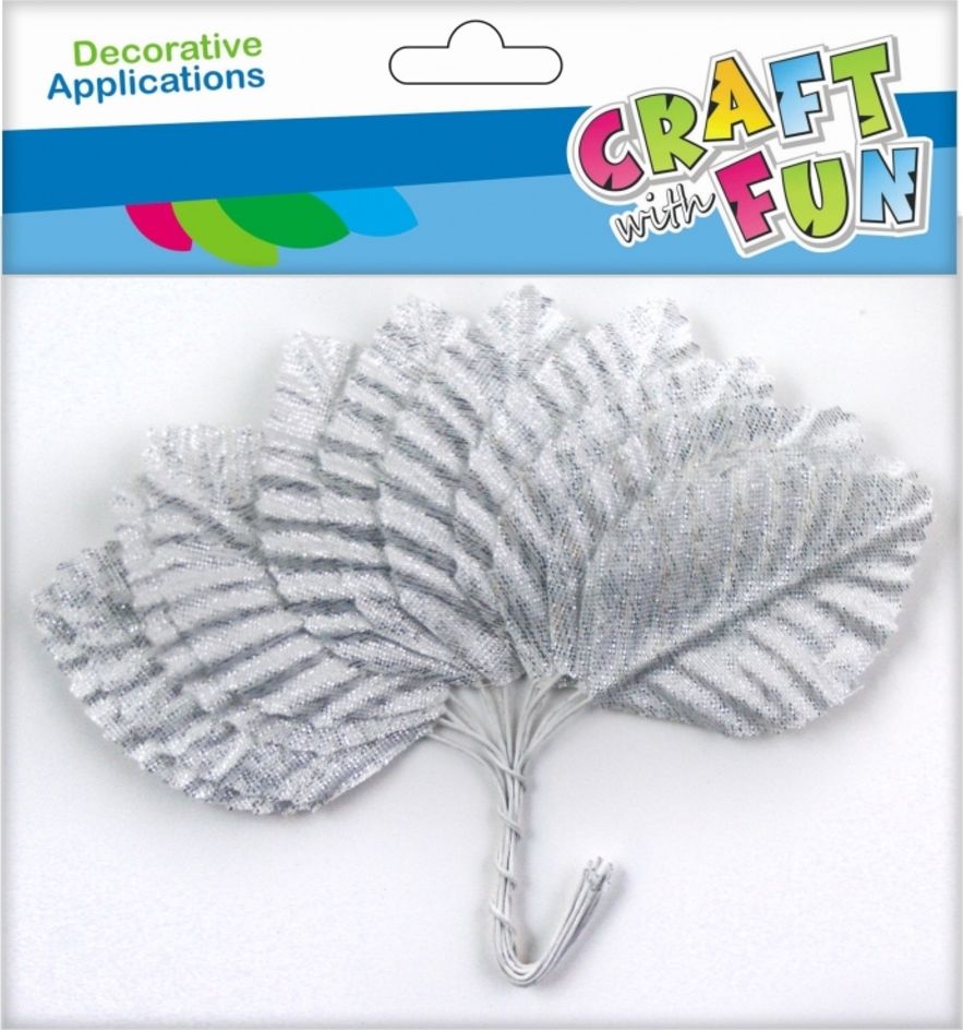 Craft with Fun CF OZDOBA DEK DRUCIK LISC 5,5CM 12SZT SREB12/960