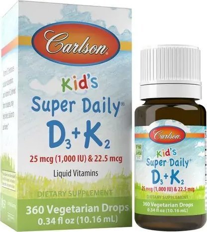 Carlson Labs Carlson Labs - Kid's Super Daily D3 + K2, Płyn, 10 ml
