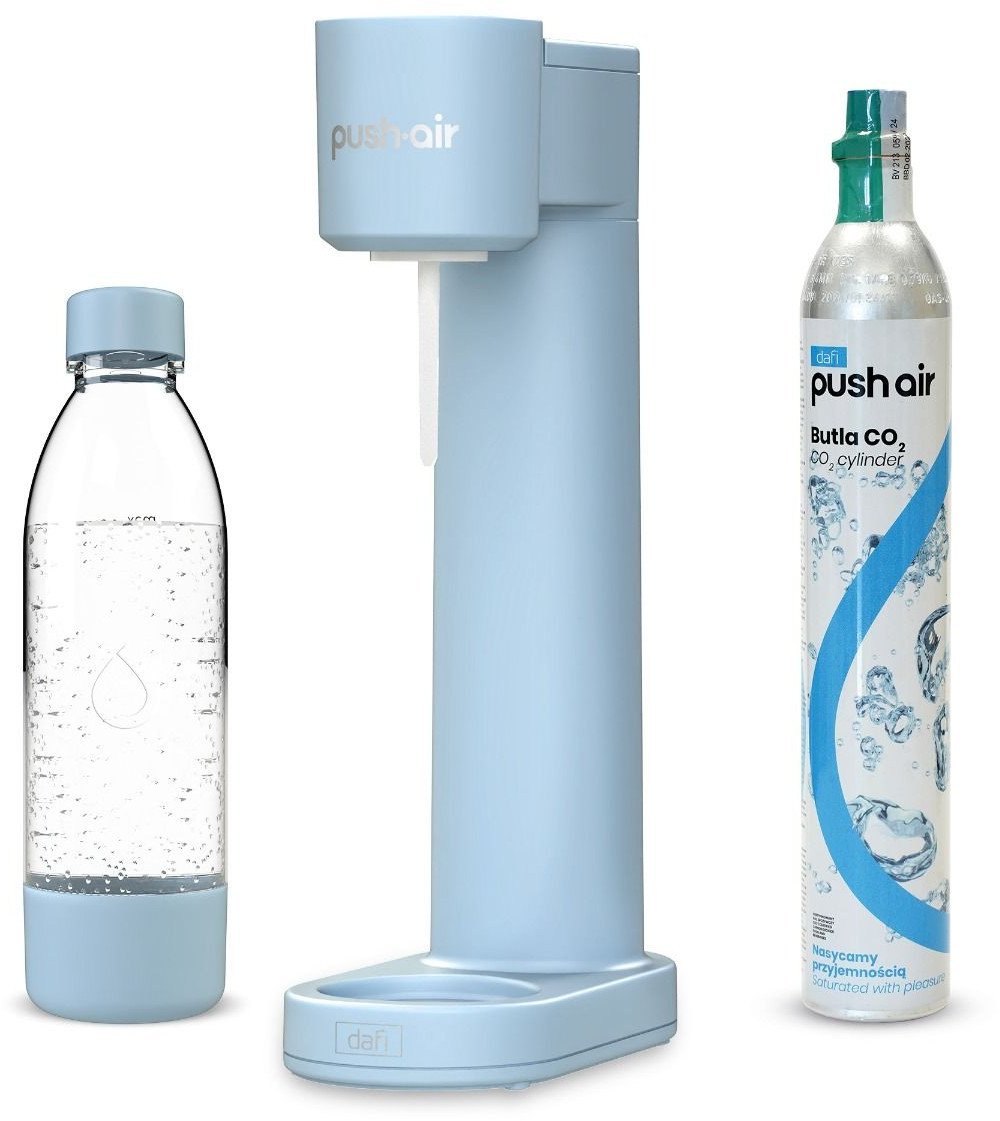 Saturator Dafi PushAir + butelka + gaz Lazurowy