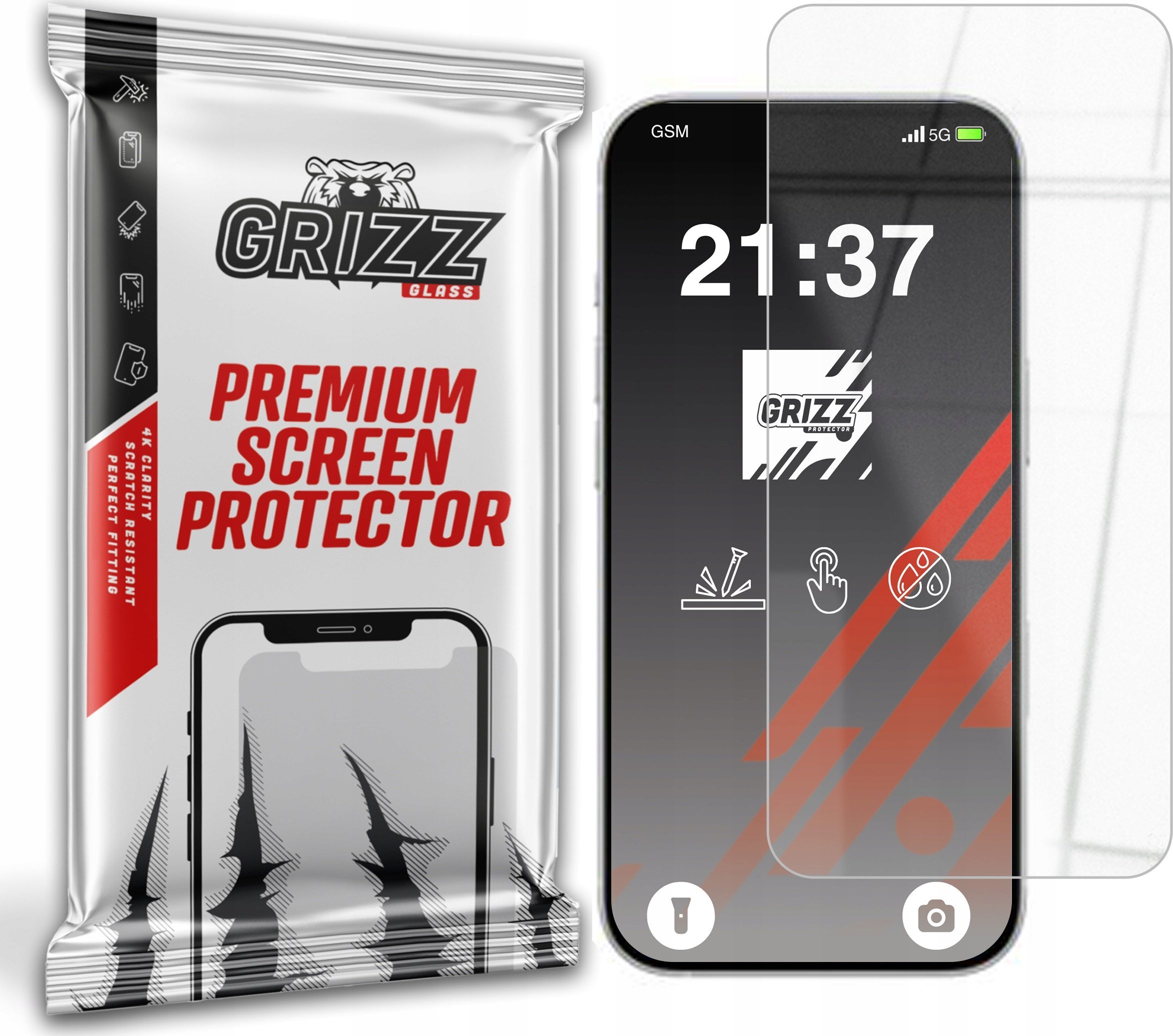 GrizzGlass Szkło hybrydowe GrizzGlass HybridGlass do Apple iPhone 16 Pro