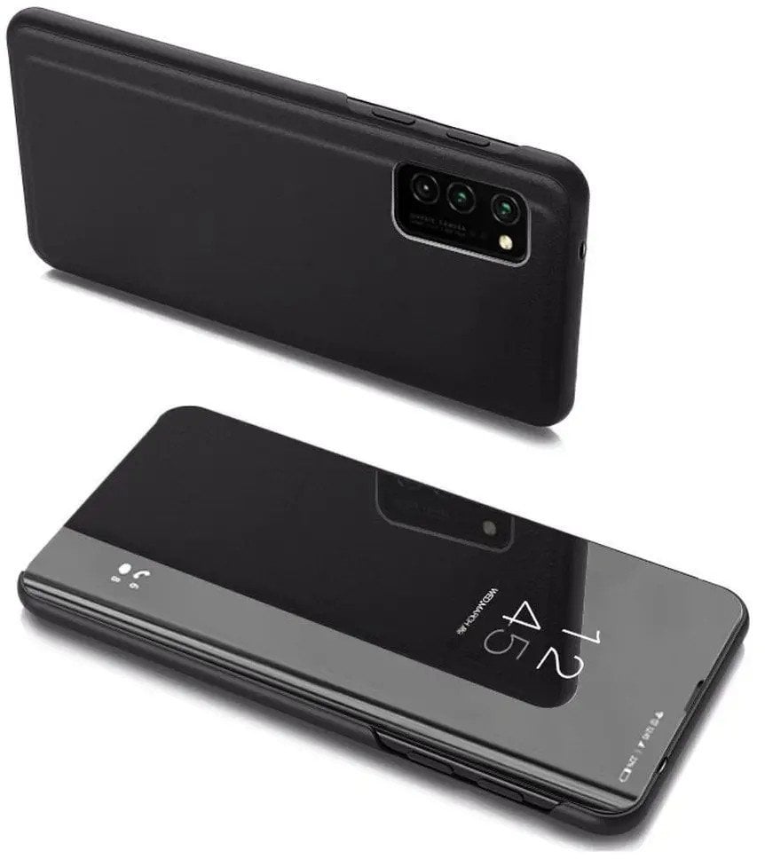 Clear View Case futerał etui z klapką Samsung Galaxy A03s (166,5) czarny