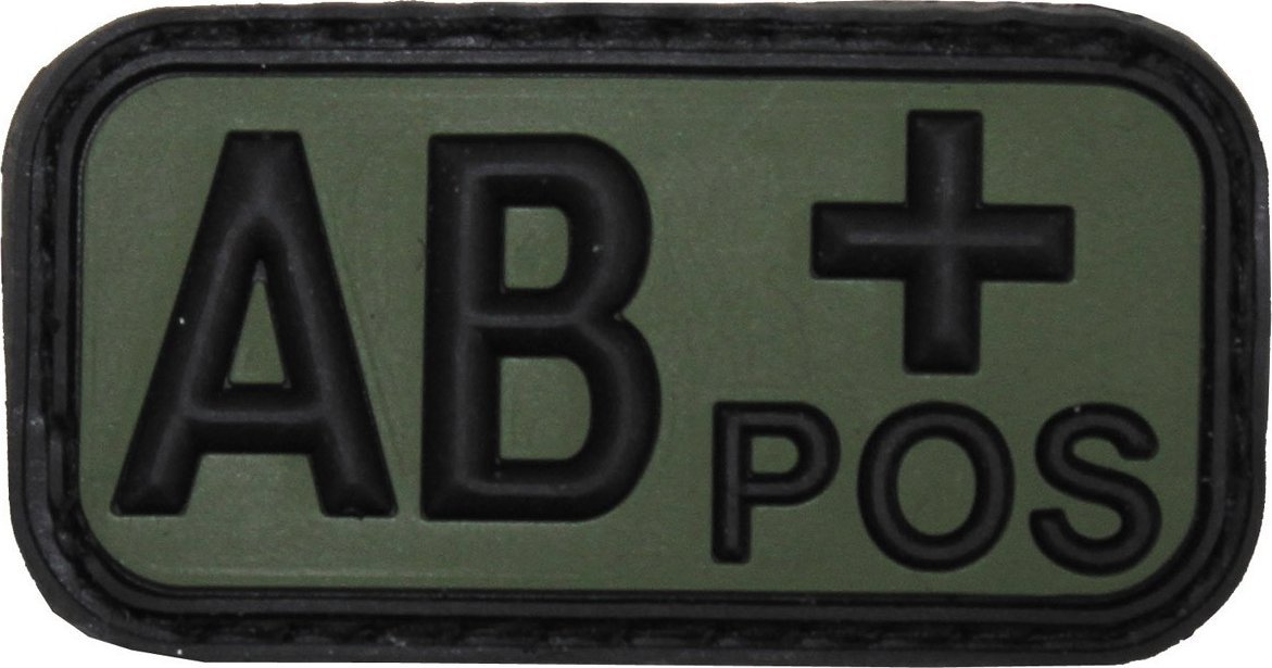 MFH Naszywka Marker naszywka grupy krwi AB POS"3D