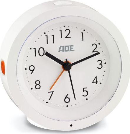 ADE Budzik z podświetleniem 10,5 x 4 cm biały (AD-CK 1719)