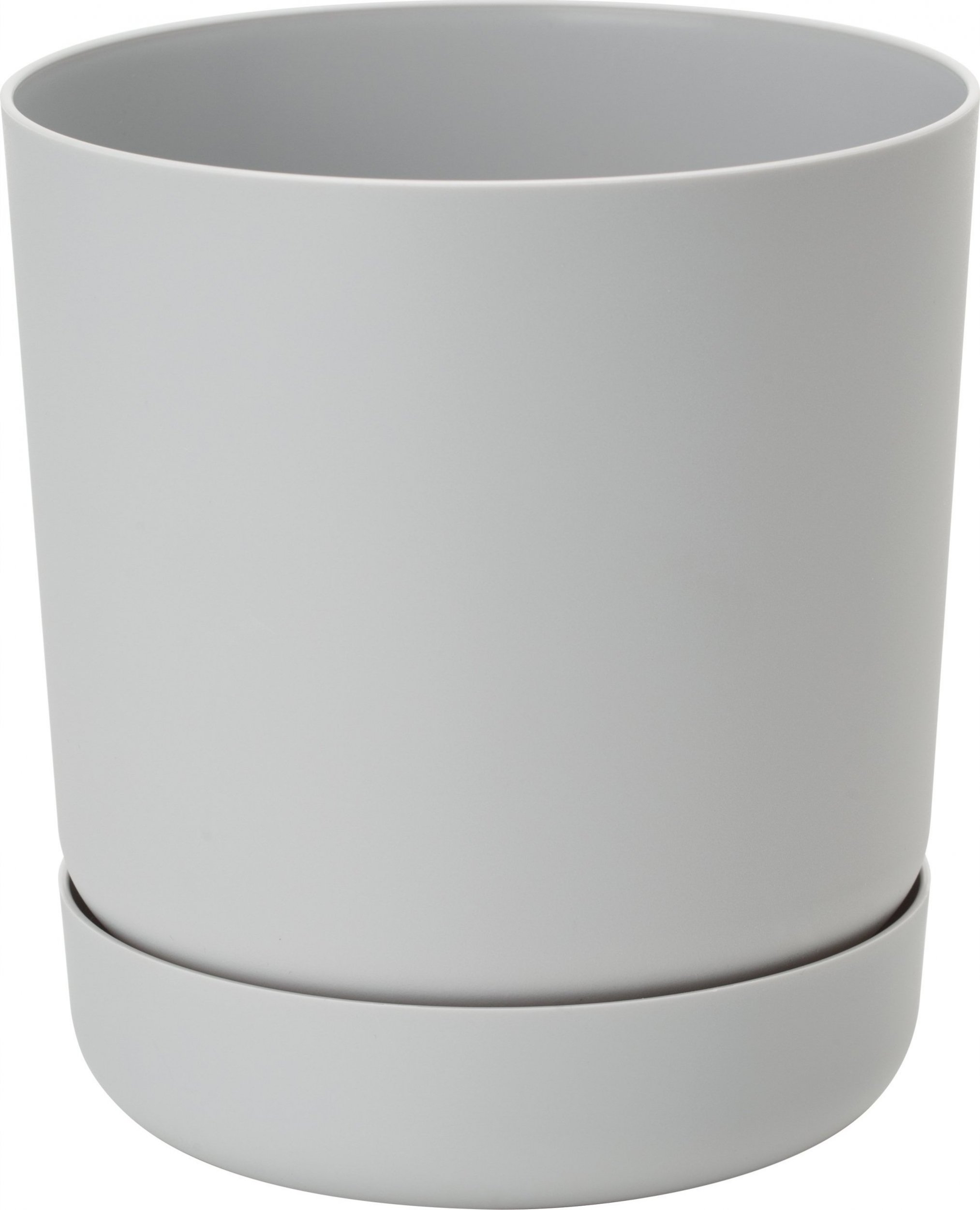 Form-Plastic Doniczka okrągła Satina 4250-040, Kolor Platyna, Form-Plastik, Wymiary 15x16.8 cm