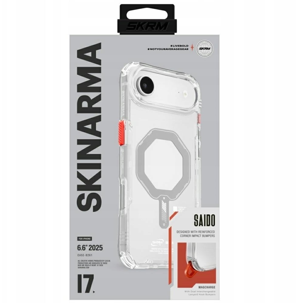SKINARMA Etui Saido do iPhone Air Magnetic Charging przezroczysty