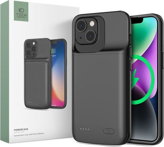 Tech-Protect Etui Tech-protect Powercase 4800mah Apple iPhone 14/14 Pro Black