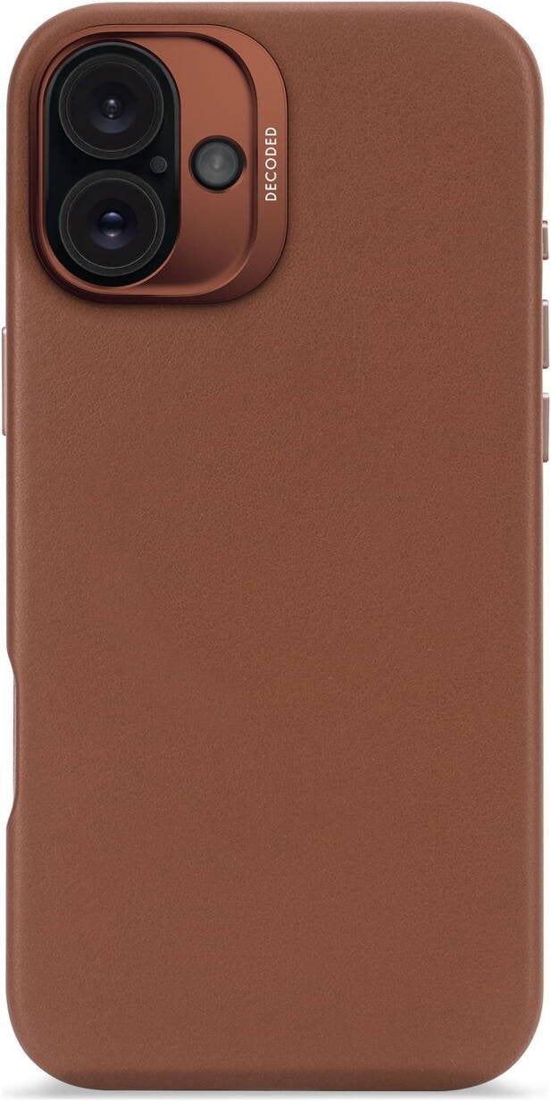 Decoded Leather Backcover iPhone 16 Plus Tan
