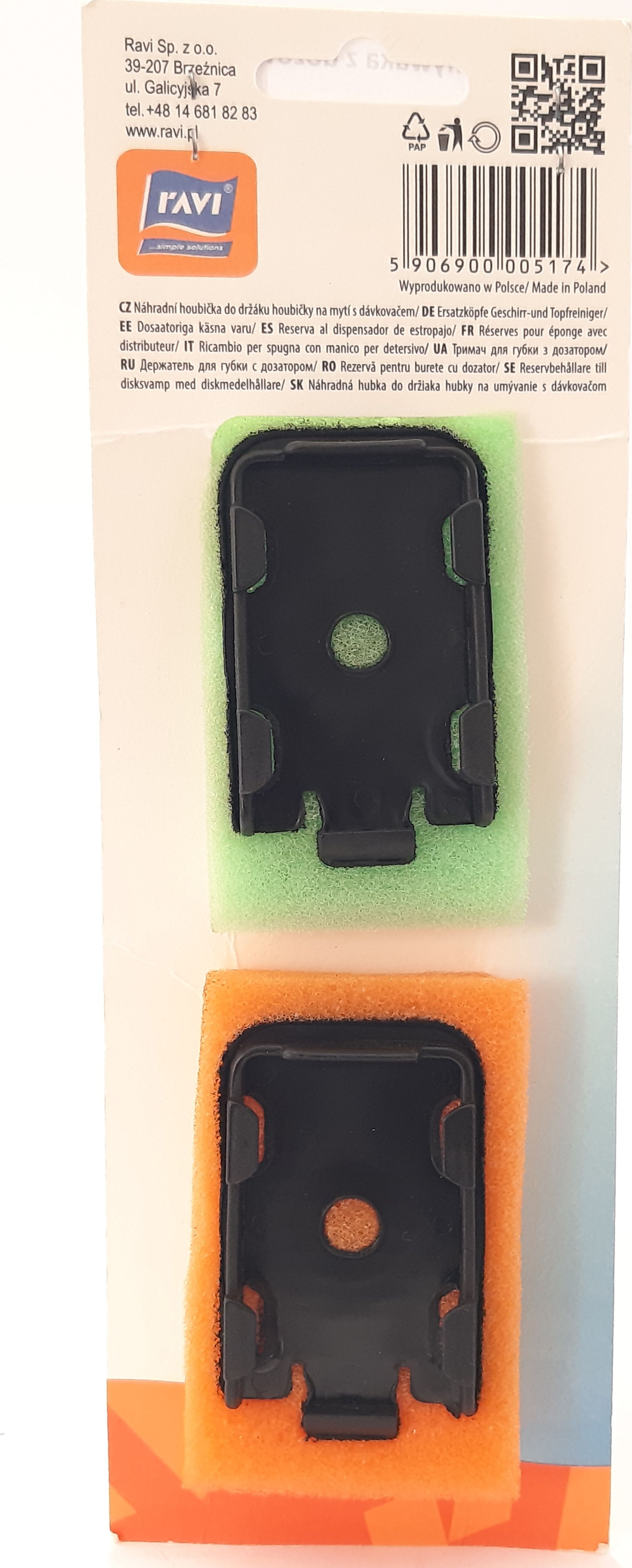 Ravi Zapas do zmywaka z dozownikiem 2szt.