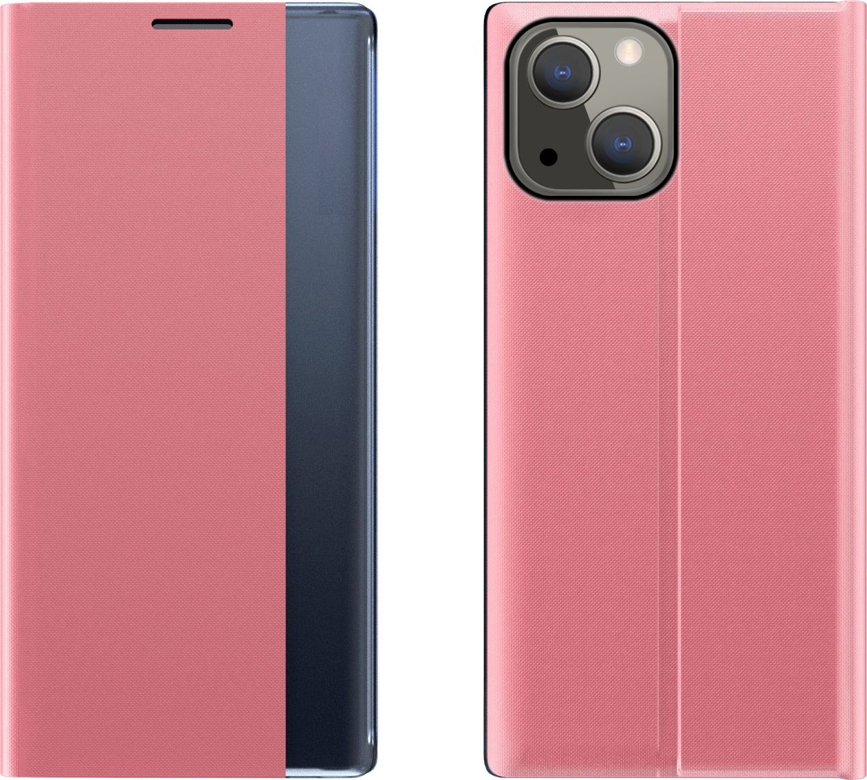 Hurtel Sleep Case pokrowiec etui z klapką typu Smart Cover iPhone 13 mini różowy