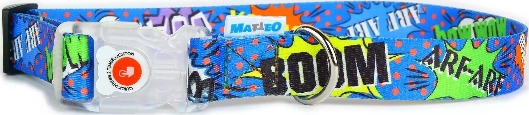 Matteo MATTEO OBROŻA Z KLAMRĄ LED GRAFITI 25mm/38-65cm