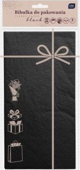 Interdruk Bibułka do pakowania 50x70cm 5 arkuszy czarna