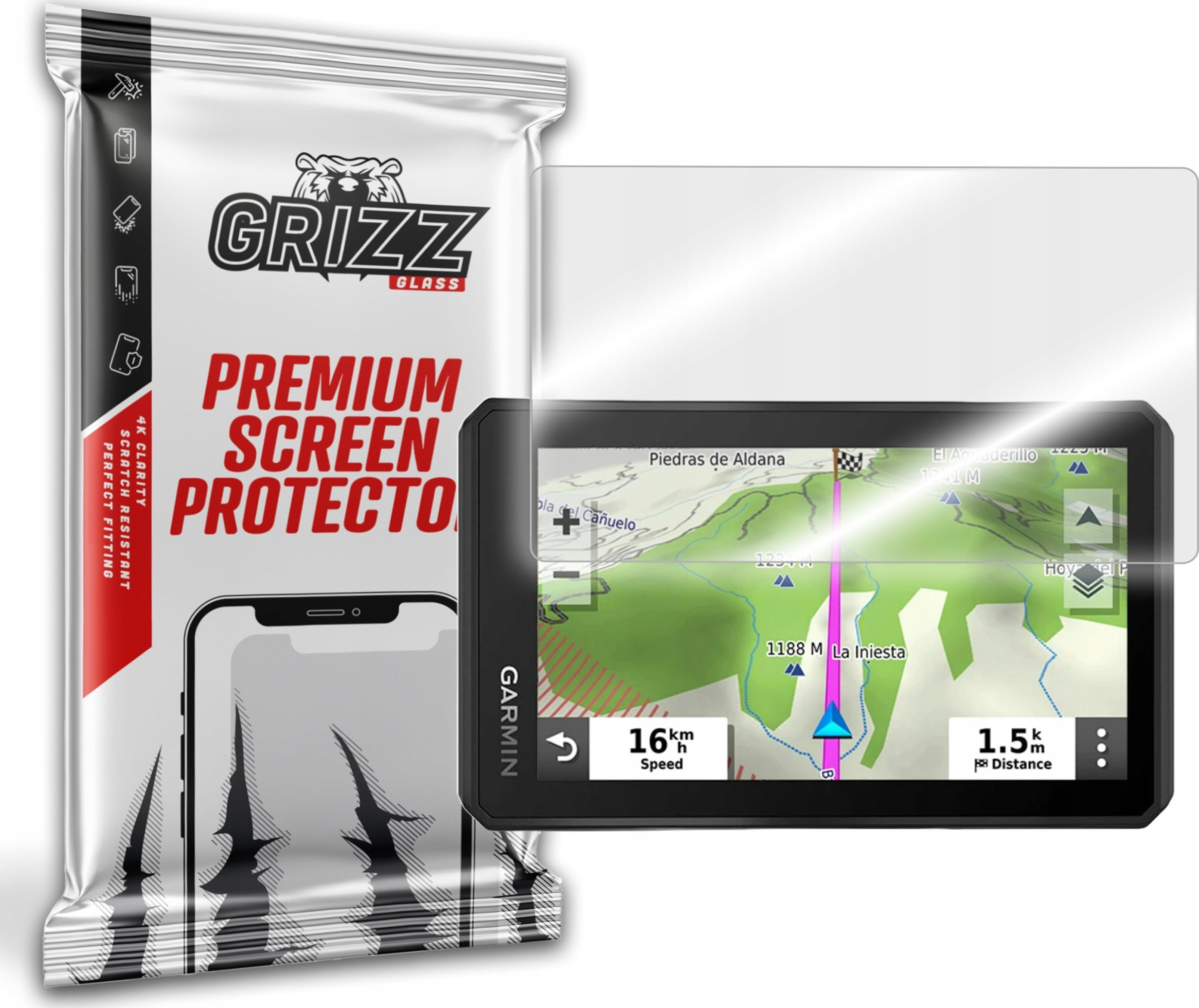 GrizzGlass Szkło hybrydowe GrizzGlass HybridGlass Garmin Tread