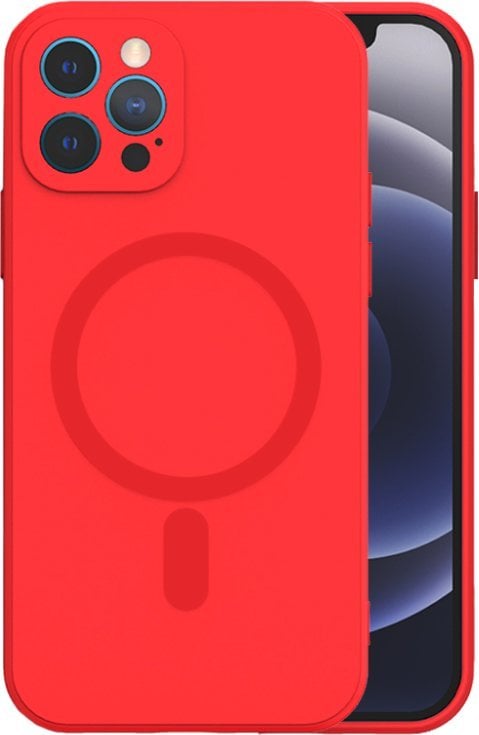 Mocco MagSilicone Soft Back Case Silicone Case for Apple iPhone 14 Pro Red