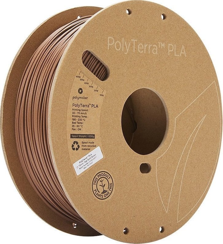 Poly Filament Polymaker PolyTerra PLA 1,75mm 1kg - Earth Brown}