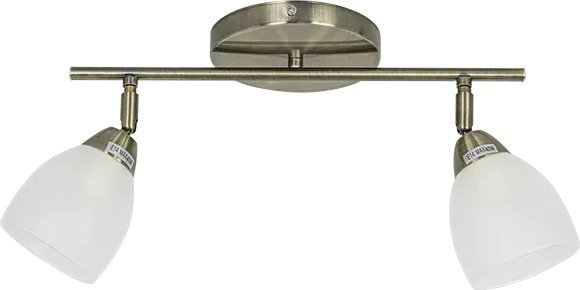 Lampa sufitowa Mdeco Kierunkowa lampa sufitowa ELM8417/2 21QG szklana mosiądz