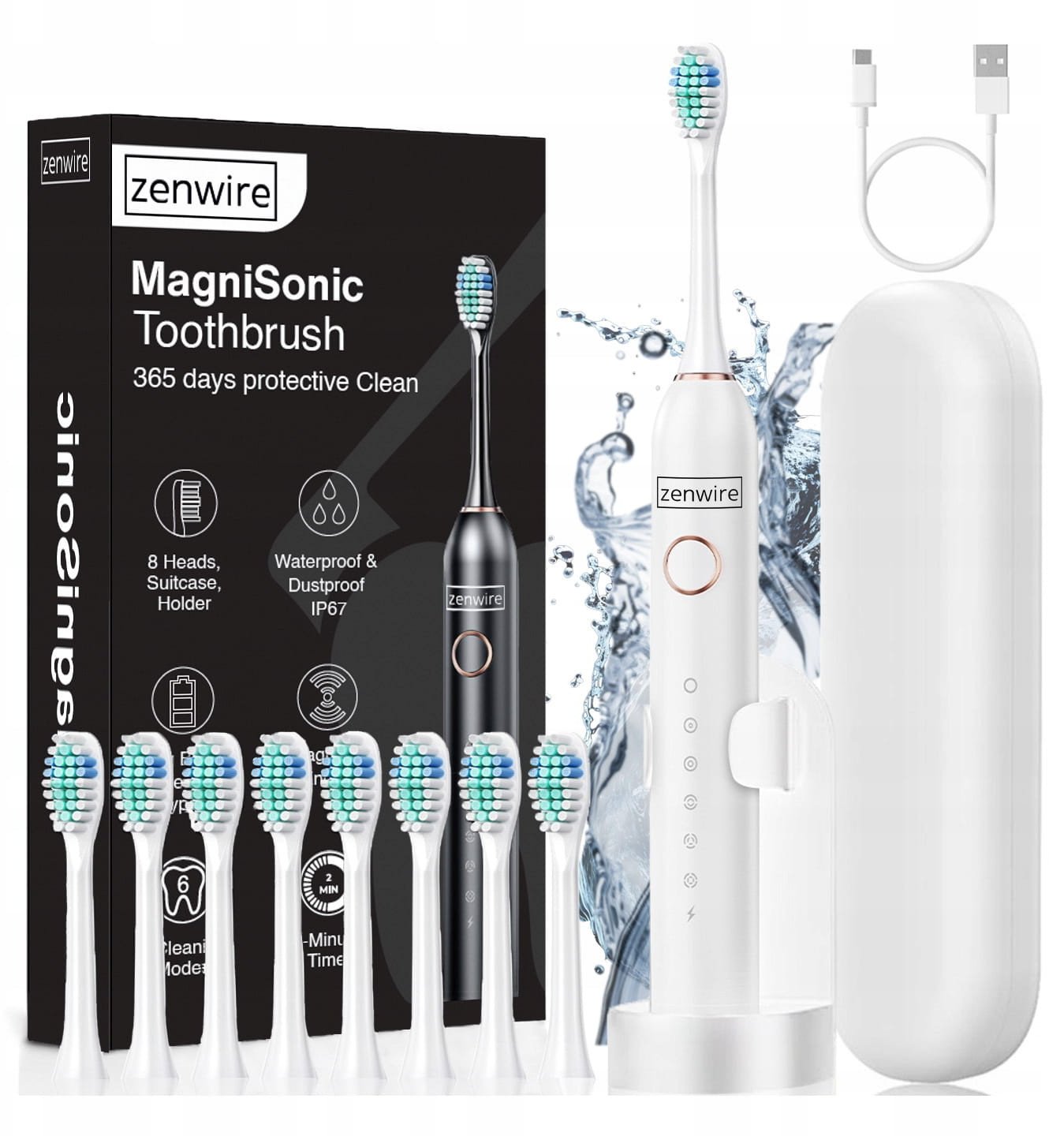 Szczoteczka Soniczna Magnetyczna Elektryczna do Zębów dla Dorosłych Dzieci