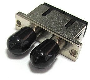 Adapter światłowodowy hybrydowy SC/UPC - ST/UPC duplex SM