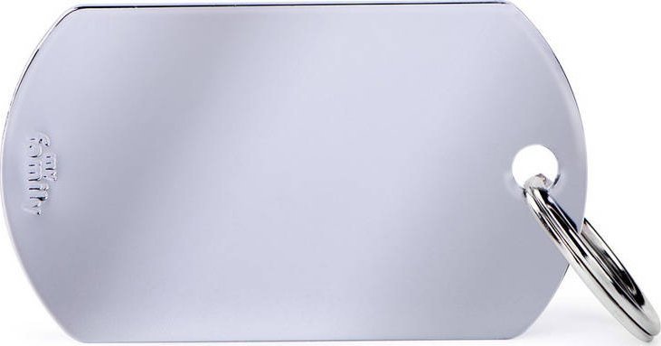 Zawieszka Adresówka Identyfikator z grawerem dla psa i kota duża szara