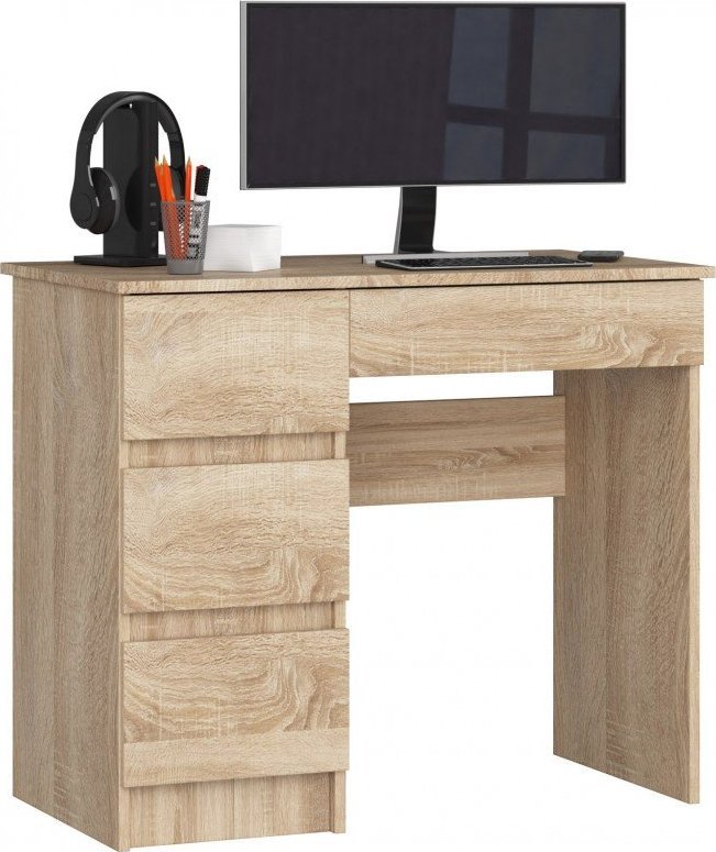 Biurko Fabryka Mebli Akord BIURKO KOMPUTEROWE A-7 90 cm LEWE SONOMA