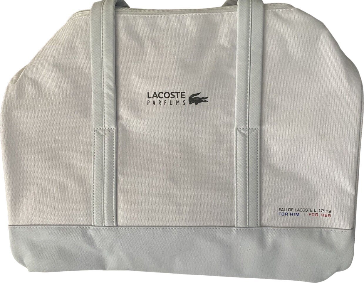 Lacoste Lacoste, Eau de Lacoste L.12.12, Polyester, Bag, Weekend Bag, White, Unisex, 16 x 10 x 10 inch Unisex