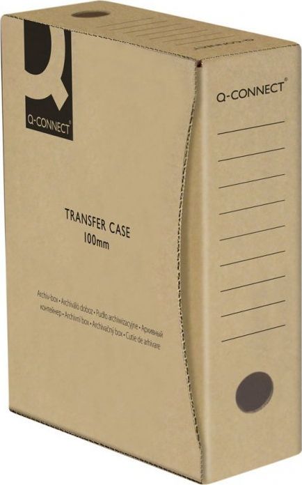 Q-Connect Pudło Archiwizacyjne Q-Connect, Karton, A4/100Mm, Szare