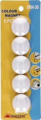 Argo Magnesy 30mm ARGO WF 607391 białe 5 szt