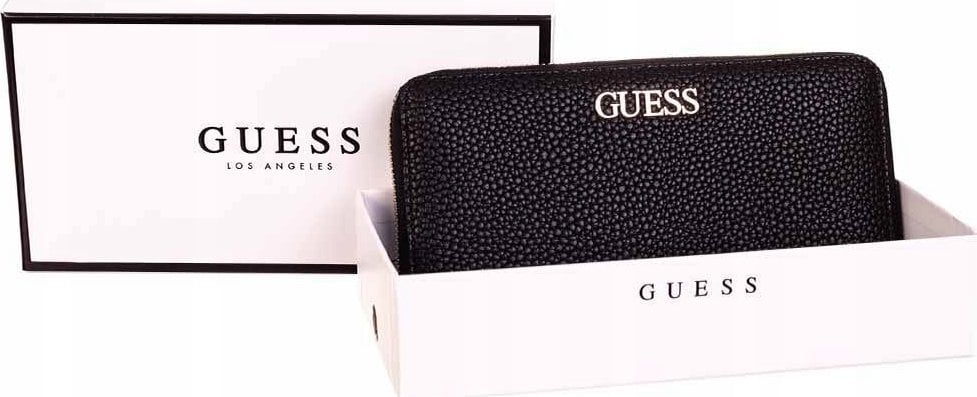 Guess Guess, Alby, Leather, Wallet, SLG Large Zip, Black, For Women For Women