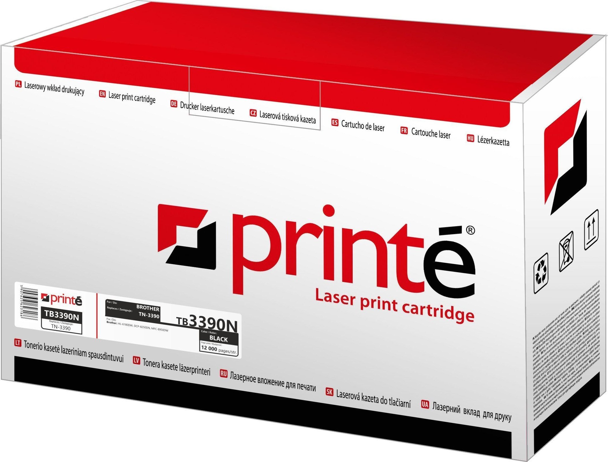 Tusz Printe FCPPRTB3390 (Toner laserowy Printé TB3390N, zastępuje: Brother TN-3390, 12000 str.)