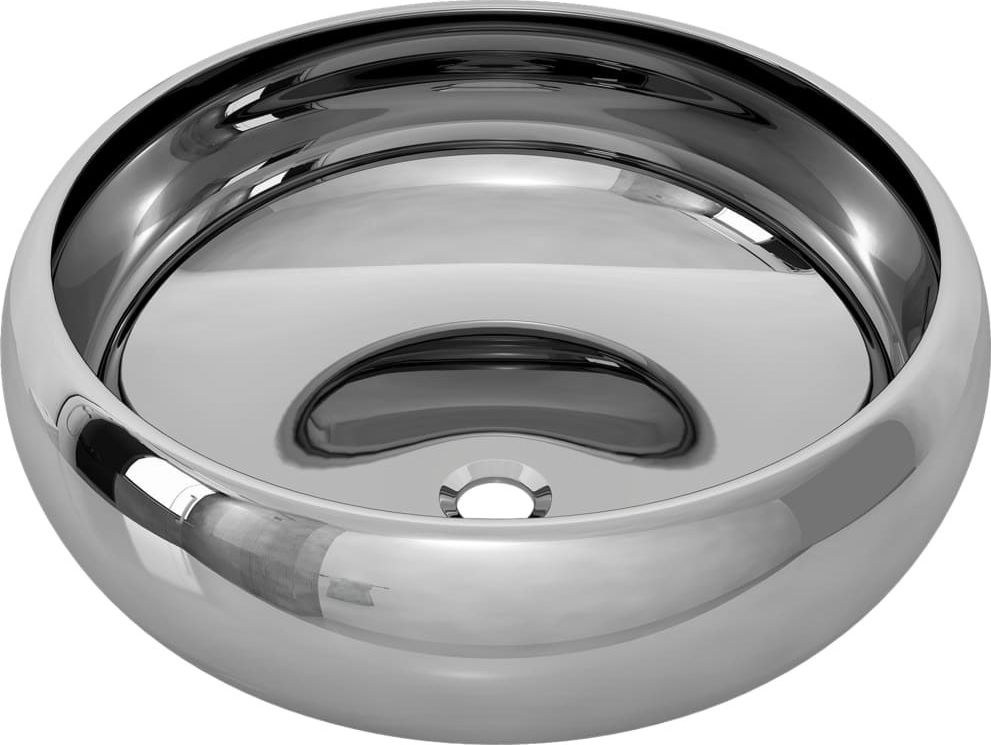 Umywalka vidaXL Umywalka, 40 x 15 cm, ceramiczna, srebrna