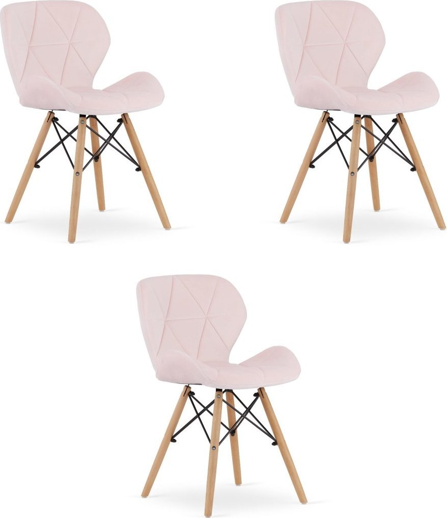 Leobert Krzesło LAGO Aksamit - róż x 3