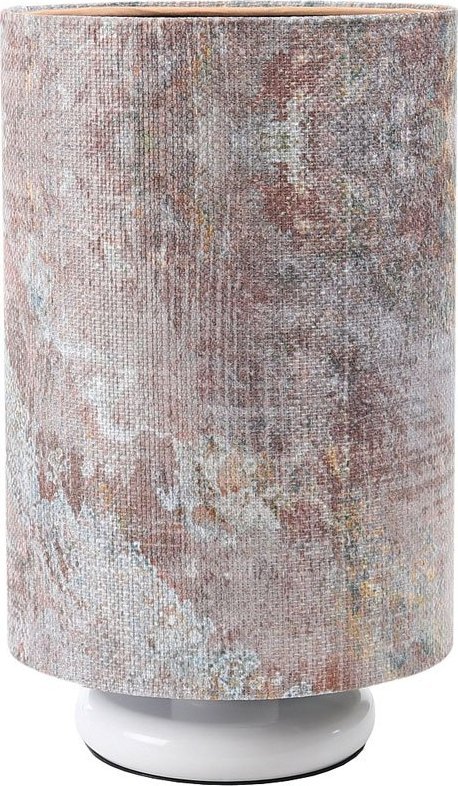 Lampa stołowa Lumes Biała lampka tuba na szafkę nocną - S362-Veres