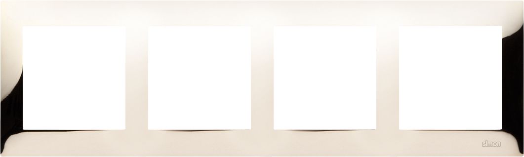 Kontakt-Simon Ramka 4-krotna 54 Premium metalowa złoto metal (DR4/66)