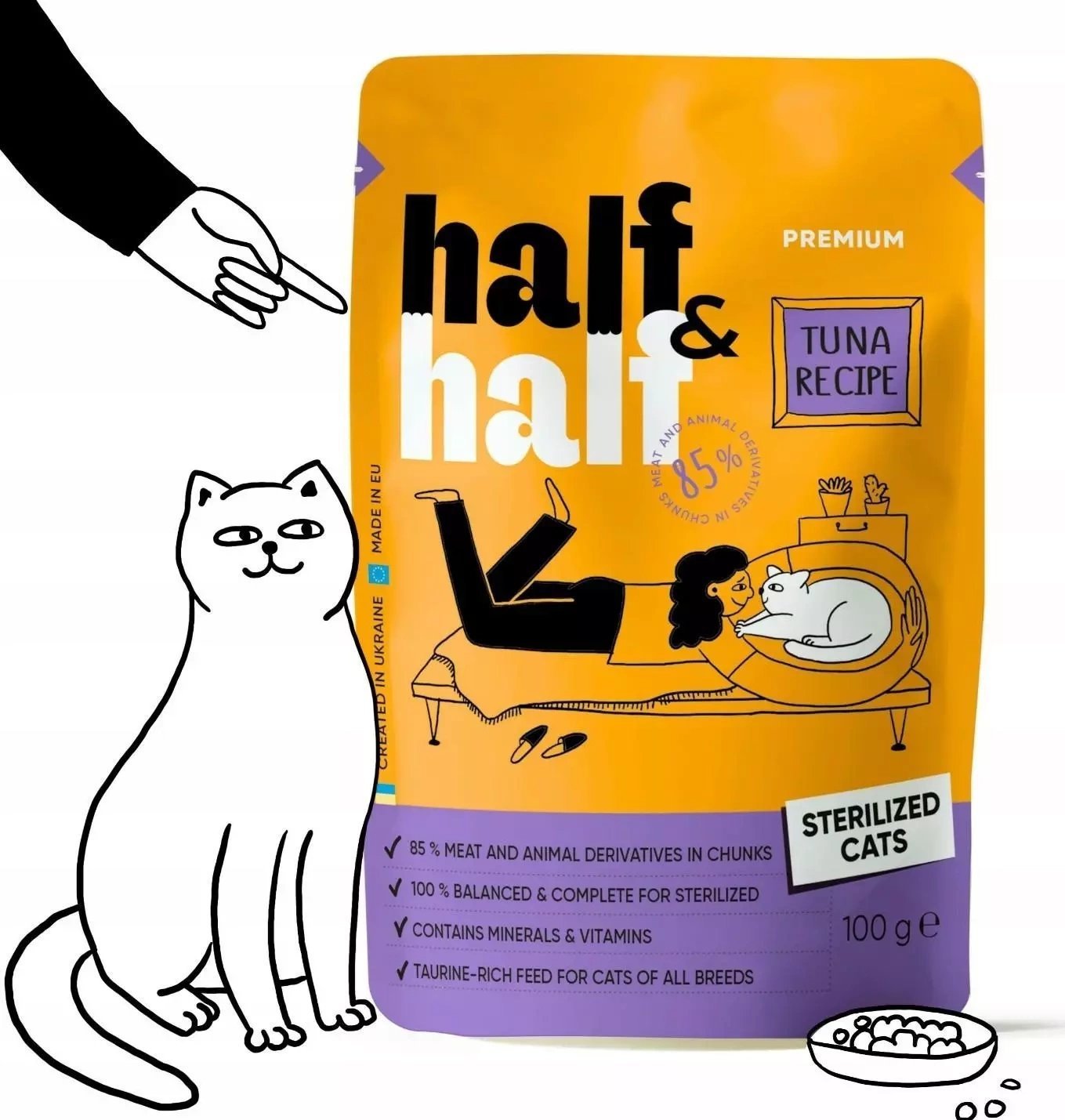 Half&Half Karma dla Kota po Sterylizacji Tuńczyk Sos 100g