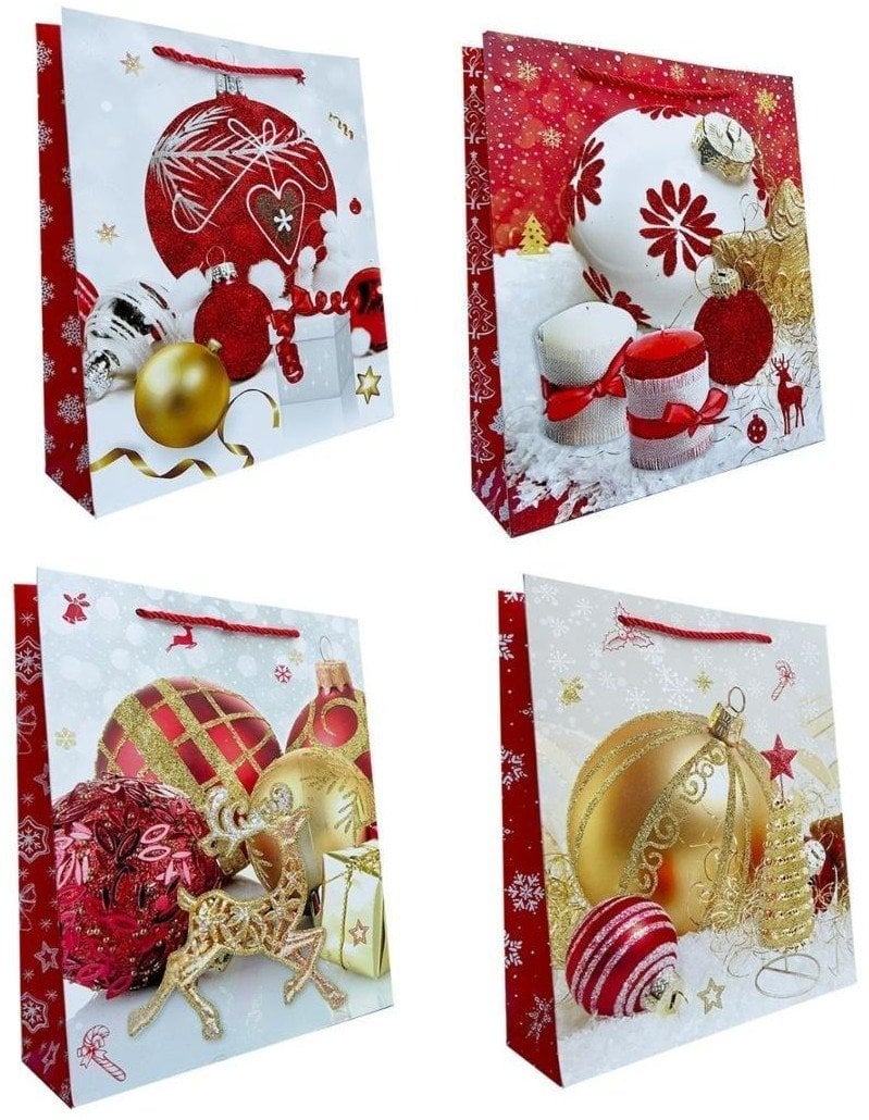 Torebka ozdobna prezentowa 901C 18x23x10cm mix cena za 1 szt