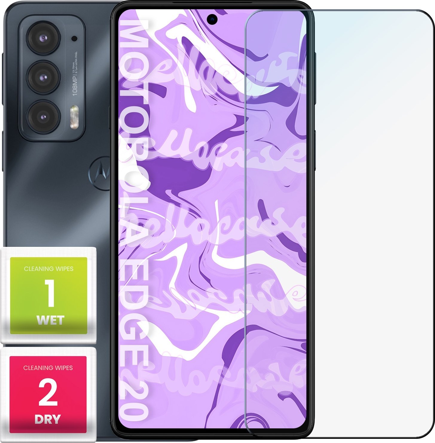 Hello Case Szkło Hartowane do Motorola Edge 20 (szybka 9H, płaskie 2.5D, ochronne)