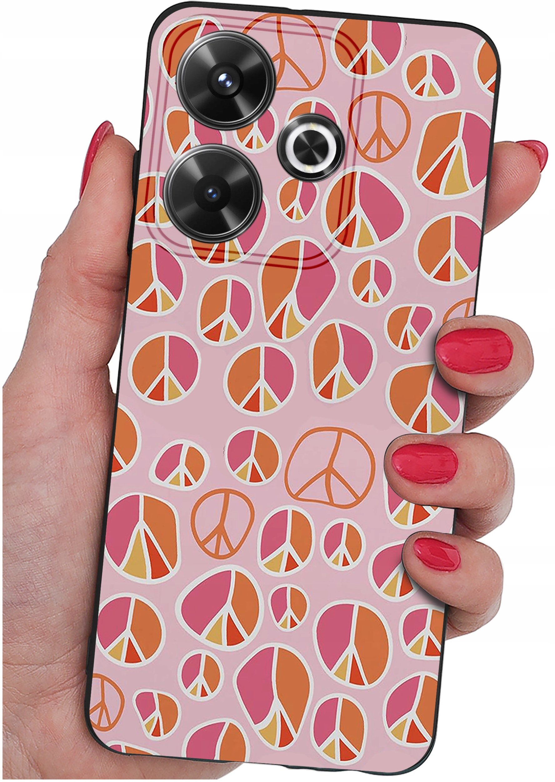 Etui do Xiaomi Redmi 13 4G WZORY |SILIKONOWE MATT CASE + SZKŁO 9H