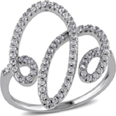 Srebro i Kamienie Modny srebrny pierścionek z cyrkoniami