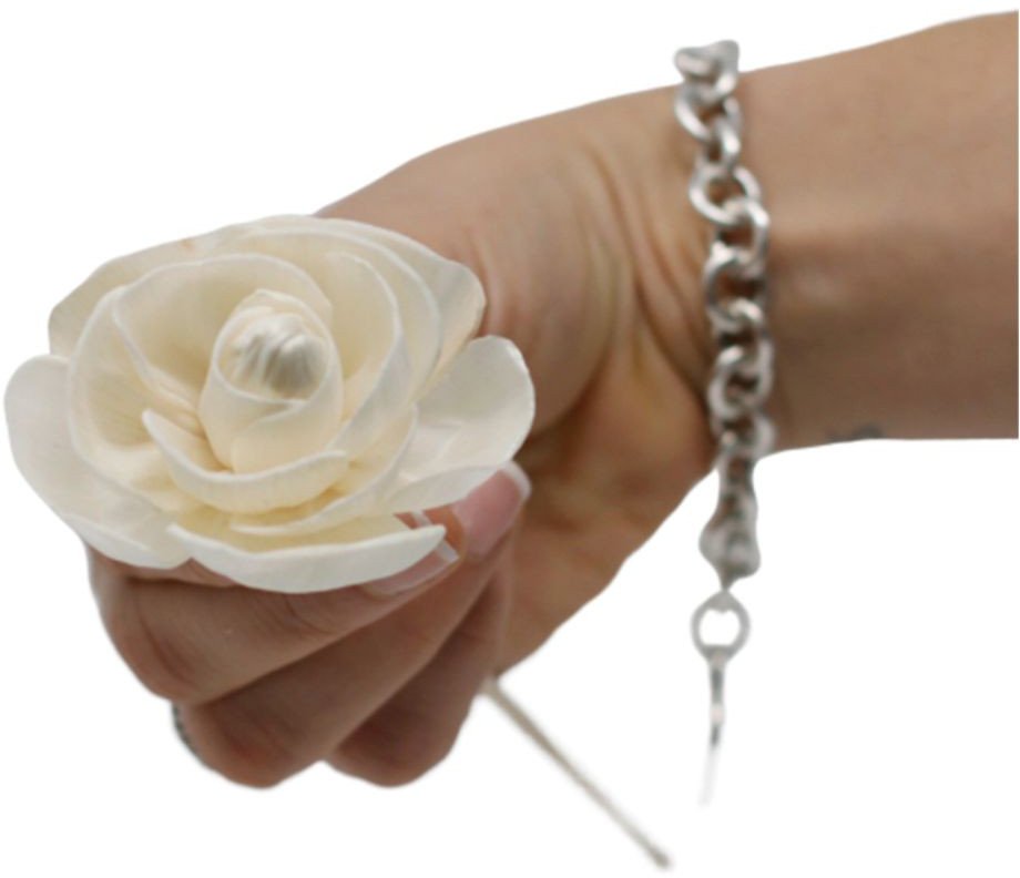 Naturalny dyfuzor kwiatowy - Róża na trzcinie