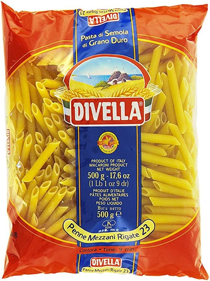 Makaron Penne Mezzani Rigate 23 500g - Divella