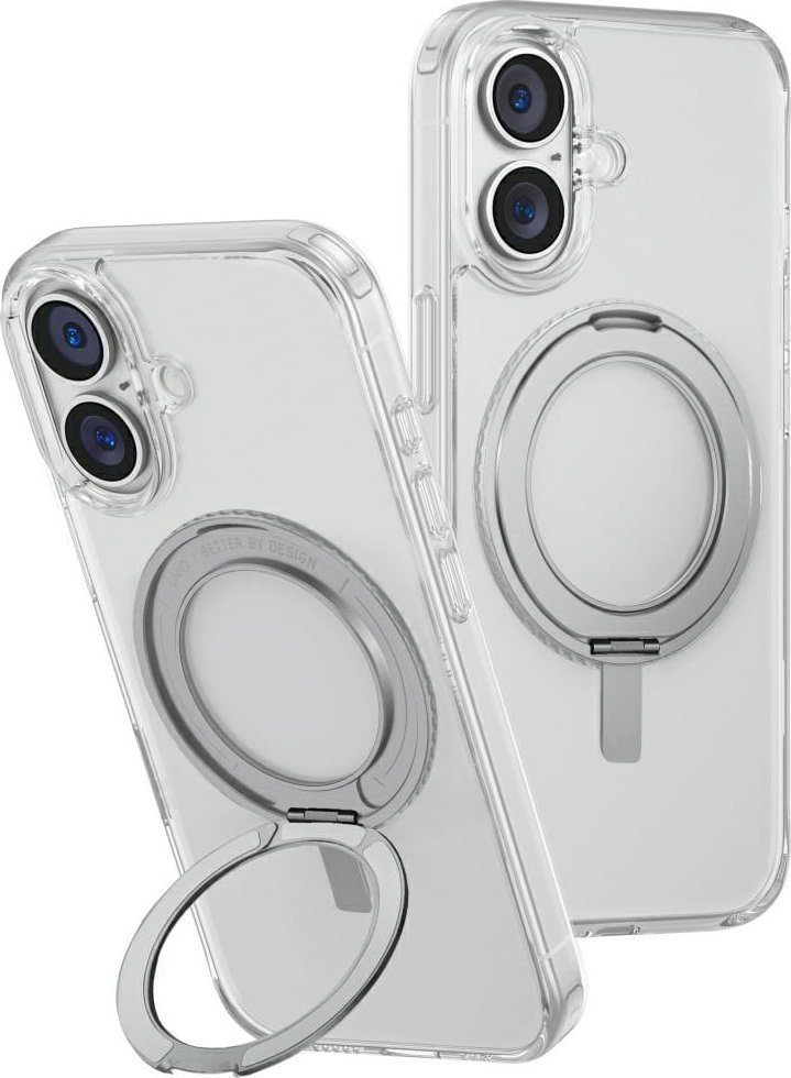 Etui UNIQ Swivix do iPhone 16 Plus 360 Rotating Kickstand przezroczysty