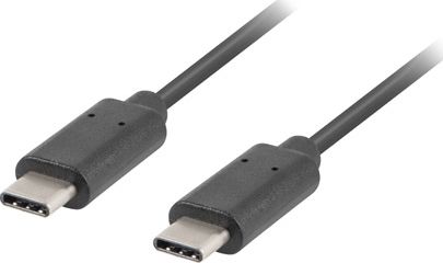 Kabel USB Lanberg USB-C - USB-C 0.5 m Czarny (CA-CMCM-31CU-0005-BK)