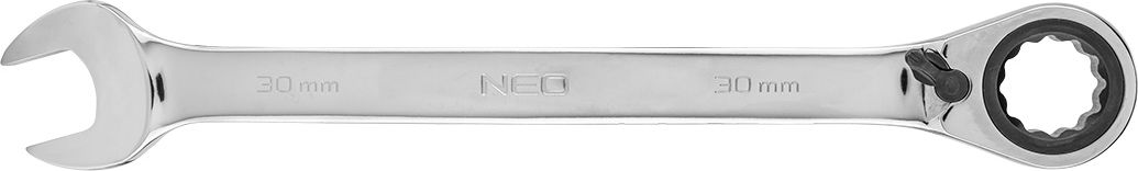 Neo Klucze oczkowe (Klucz płasko-oczkowy z grzechotką i przełącznikiem 30 mm)