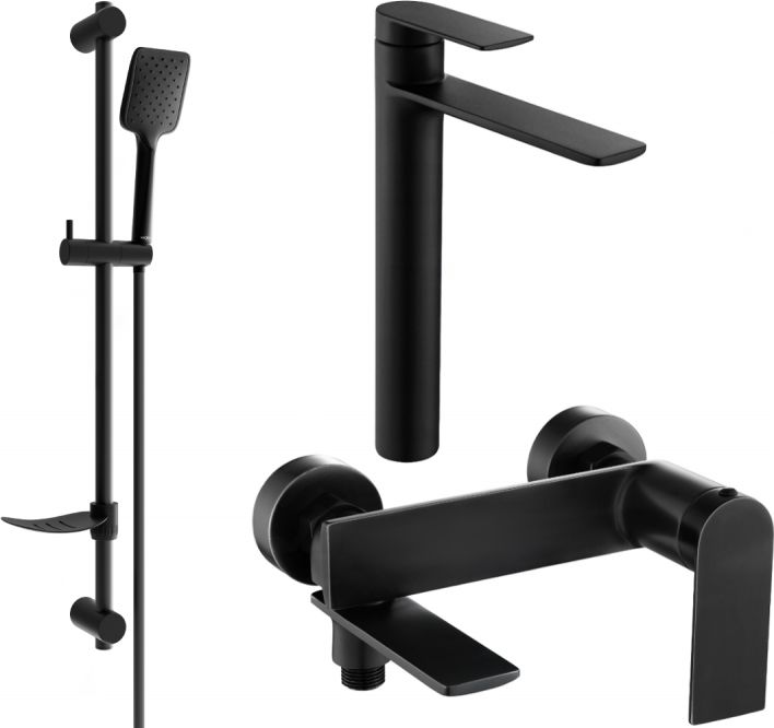 Mexen Mexen Zero DF62 zestaw wannowy, czarny - 7113DF62-70