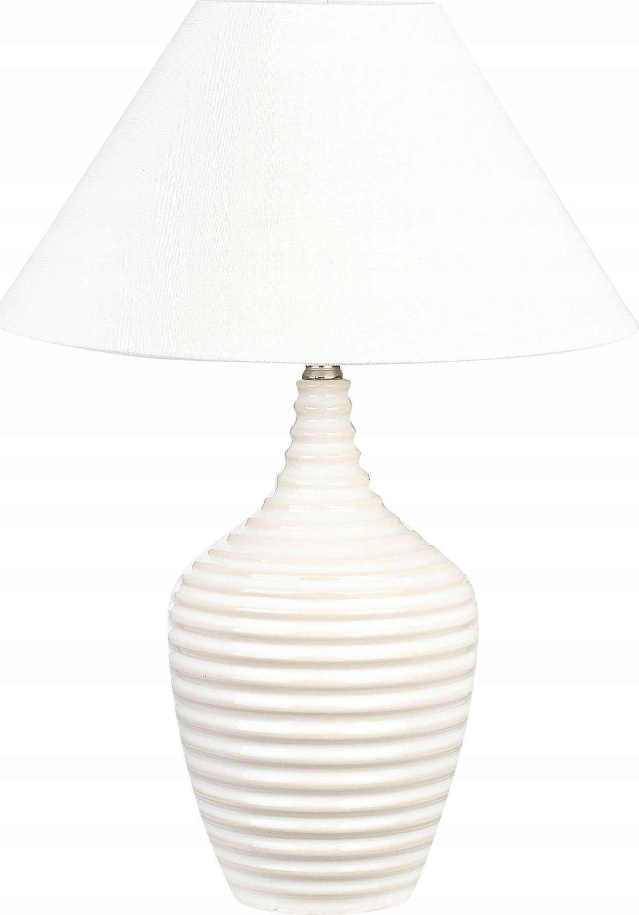 Beliani Lampa stołowa ceramiczna beżowa CELESTE