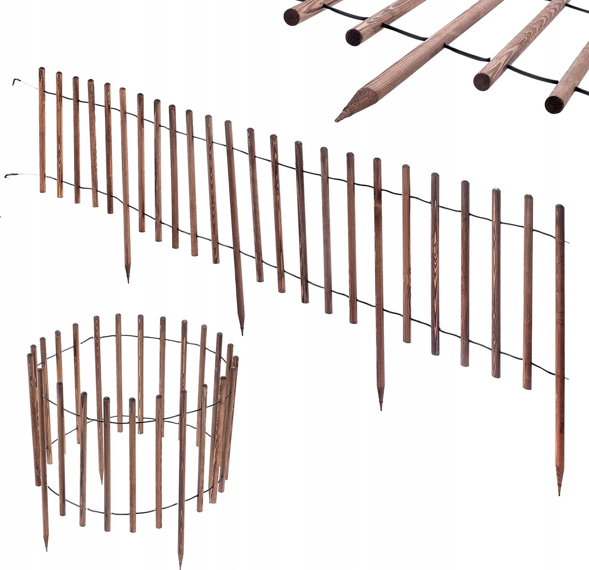 Kadax KADAX Palisada Ogrodowa Płotek Obrzeże Border 2,3m