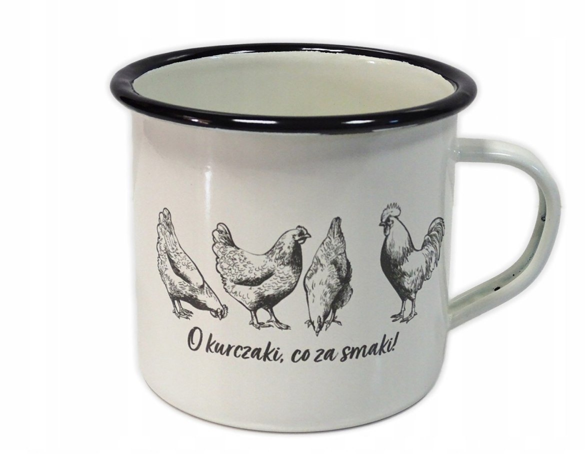 Kubek emaliowany 500 ml O Kurczaki