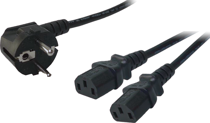 Kabel zasilający LogiLink 2 x Schuko-C13 1,50m (CP101)